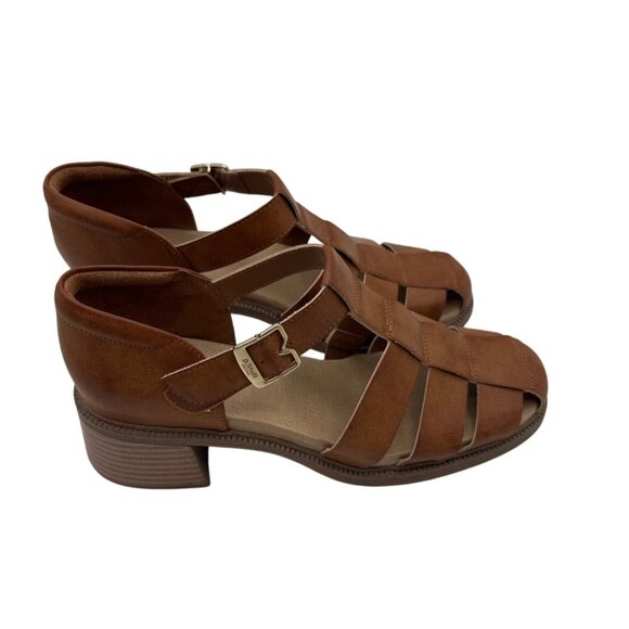 Dr. Scholl’s 10 Women’s Brown Strappy Slip On Sandals Brown - Picture 5 of 11